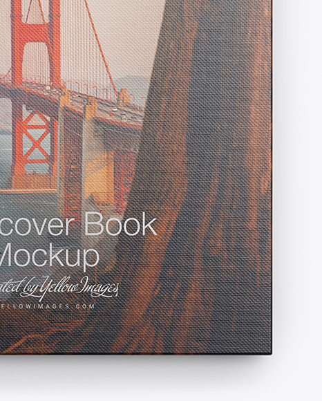 Hardcover Book w/ Fabric Cover Mockup