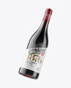 Antique Green Bottle with Red Wine Mockup Antique Green Bottle with Red Wine Mockup