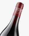 Antique Green Bottle with Red Wine Mockup Antique Green Bottle with Red Wine Mockup
