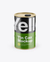 Glossy Tin Can Mockup