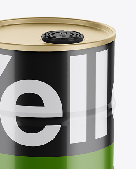 Glossy Tin Can Mockup