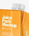 200ml Glossy Juice Carton Package Mockup