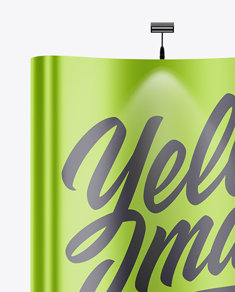 Metallic Spring Pop-Up Stand Mockup