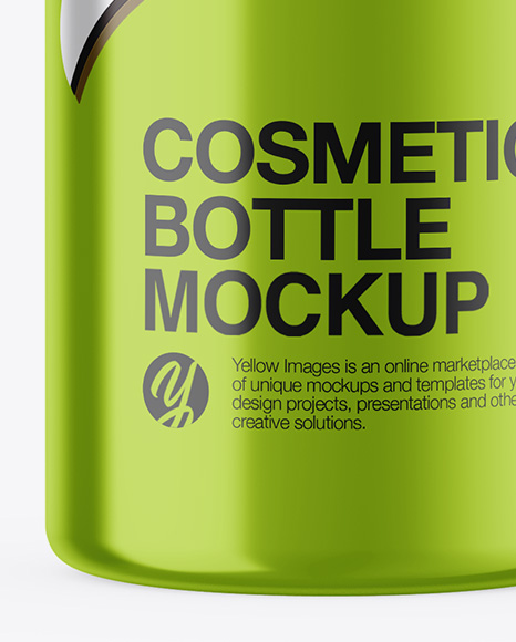 Metallic Cosmetic Bottle Mockup