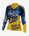 Women’s MTB Trail Jersey LS mockup (Half Side View)