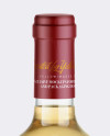 Clear White Wine Bottle w/ Glass Mockup