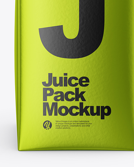 200ml Metallic Juice Carton Package Mockup