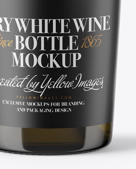 1.5L Antique Green Bottle with White Wine Mockup