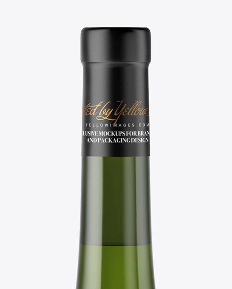 1.5L Green Glass Bottle With White Wine Mockup