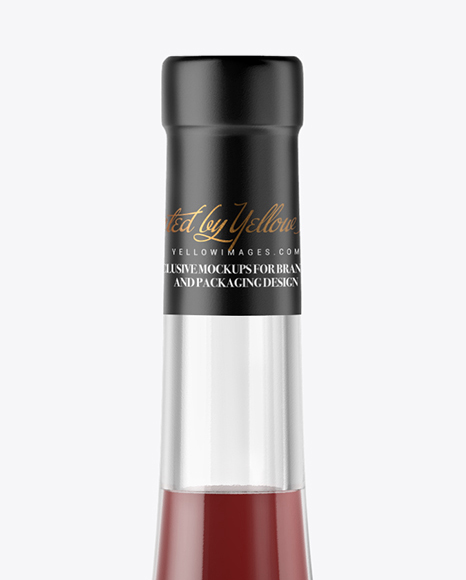 1.5L Clear Glass Red Wine Bottle Mockup