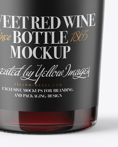 1.5L Clear Glass Red Wine Bottle Mockup