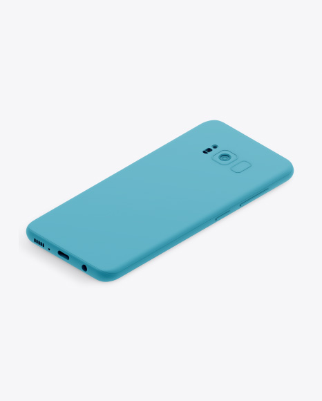 Isometric Clay Samsung Galaxy S8 Mockup