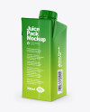 200ml Matte Juice Carton Package Mockup