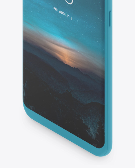 Isometric Clay Samsung Galaxy S8 Mockup