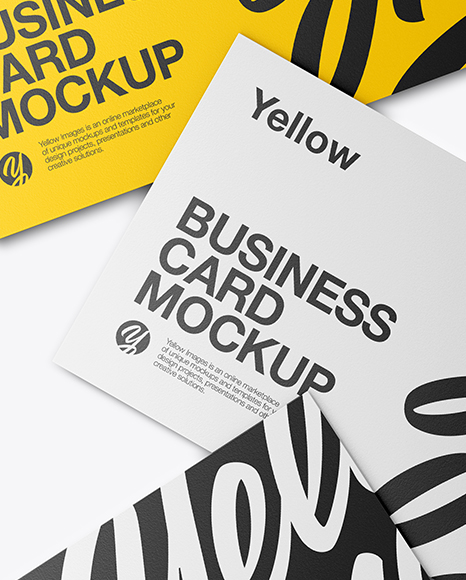 Three Business Cards Mockup