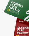 Two Paper Business Cards Mockup