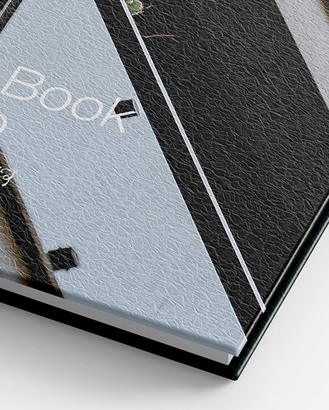 Book w/ Leather Cover Mockup