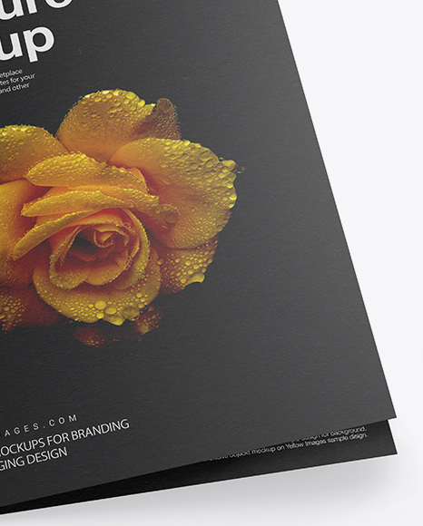 Textured A5 Invitation Brochure Mockup