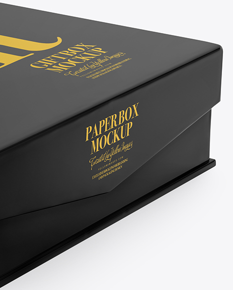 Glossy Paper Box Mockup