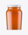 Clear Glass Honey Jar Mockup