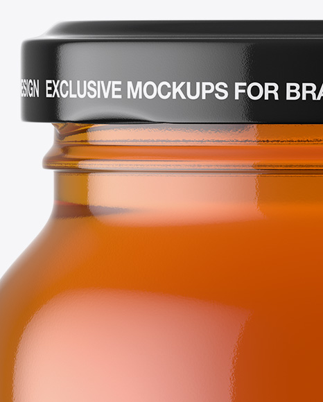 Clear Glass Honey Jar Mockup