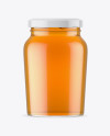 Clear Glass Honey Jar Mockup