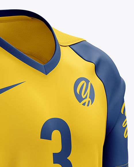 Men’s Soccer Jersey mockup (Half Side View)