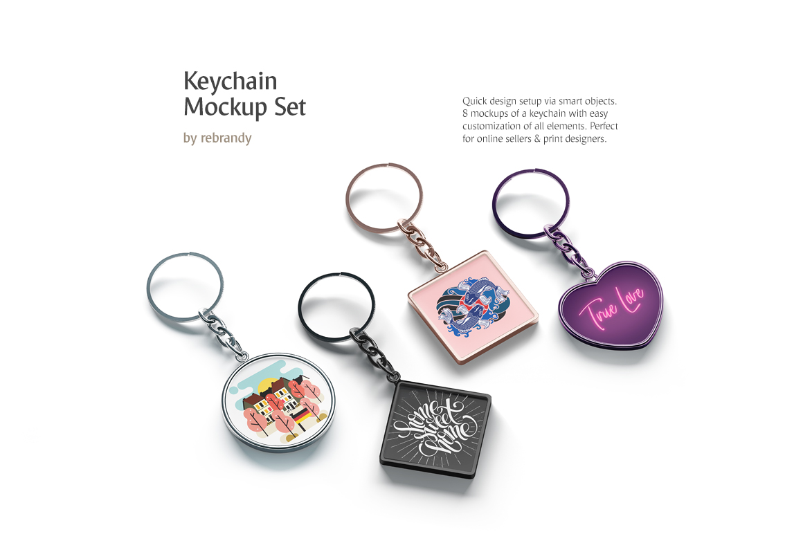 Keychain Mockups Set