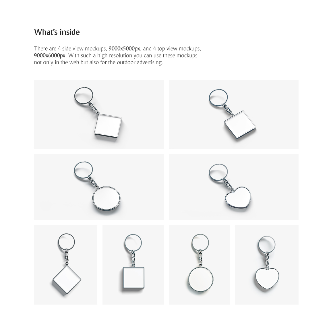 Keychain Mockups Set