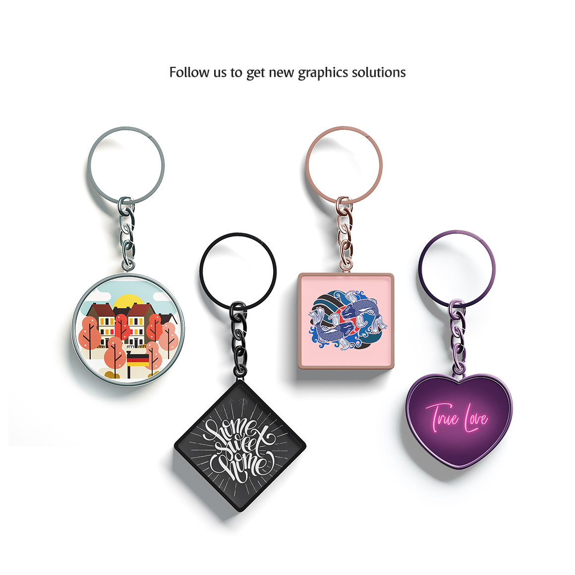 Keychain Mockups Set Keychain Mockups Set