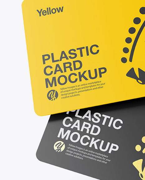 Two Plastic Cards Mockup