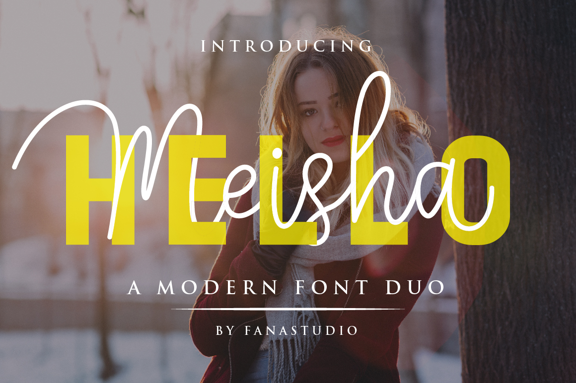 Hello Meisha a Modern Font Duo Hello Meisha a Modern Font Duo