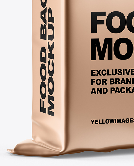 Metallic Food Bag Mockup