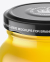 Clear Glass Honey Jar Mockup