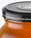 Clear Glass Honey Jar Mockup