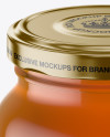 Clear Glass Honey Jar Mockup