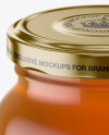 Clear Glass Honey Jar Mockup