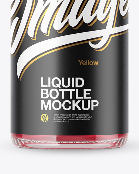 Clear Glass Bottle Mockup Clear Glass Bottle Mockup