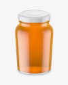 Clear Glass Honey Jar Mockup