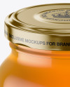 Clear Glass Honey Jar Mockup