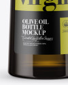 Dark Glass Olive Oil Bottle Mockup