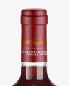 Clear Red Wine Bottle w/ Glass Mockup