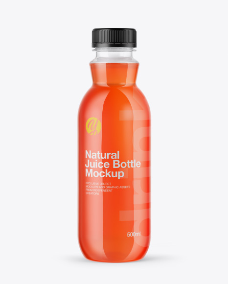 Plastic Bottle in Shrink Sleeve Mockup