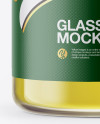 Clear Glass Olive Oil Bottle Mockup