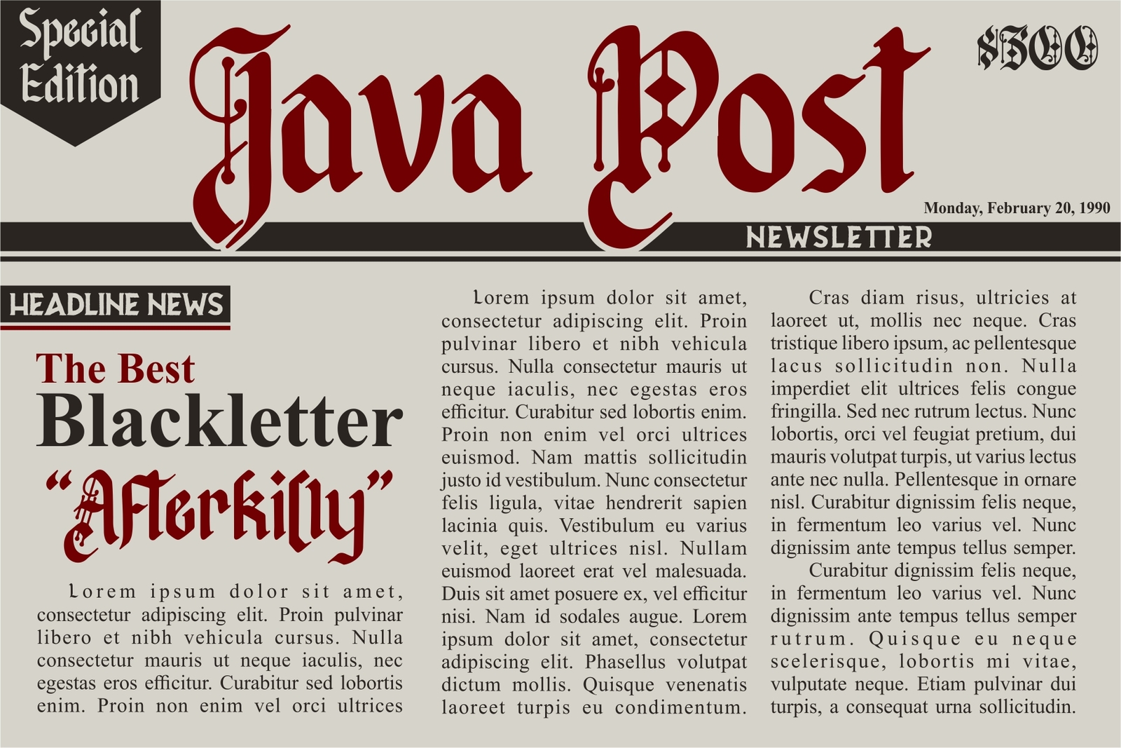 Afterkilly - New Blackletter Afterkilly - New Blackletter