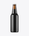 Amber Dark Beer Bottle Mockup