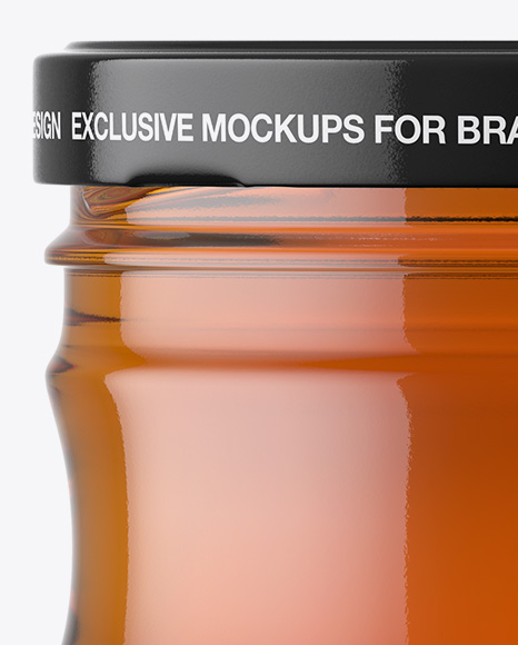 Clear Glass Honey Jar Mockup