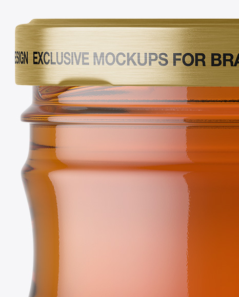 Clear Glass Honey Jar Mockup