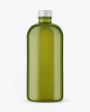 Green Glass Olive Oil Bottle Mockup