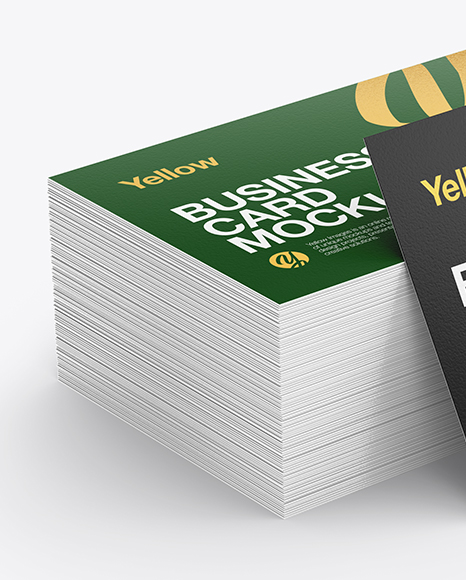 Stack of Business Cards Mockup